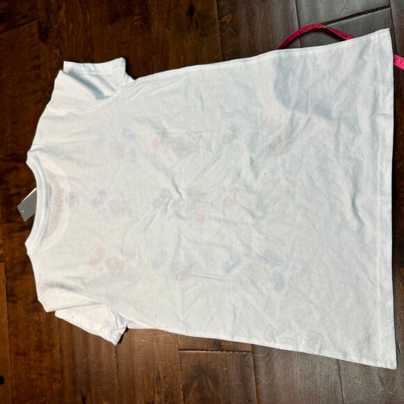 Disney Mickey Mouse Women's Medium Graphic Tee Shirt White Red Blue NEW - Picture 7 of 7